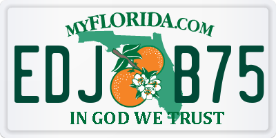 FL license plate EDJB75