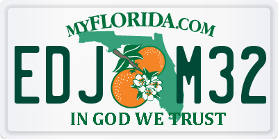 FL license plate EDJM32
