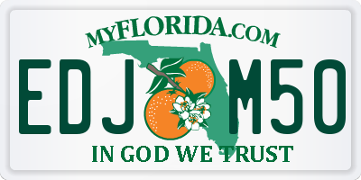 FL license plate EDJM50