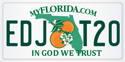 FL license plate EDJT20