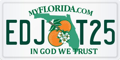 FL license plate EDJT25