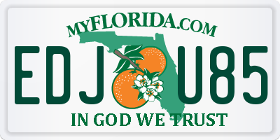 FL license plate EDJU85