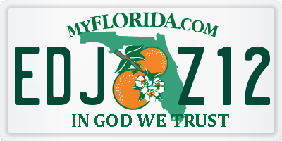 FL license plate EDJZ12