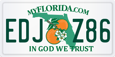 FL license plate EDJZ86
