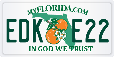 FL license plate EDKE22