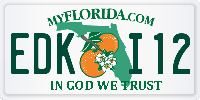 FL license plate EDKI12