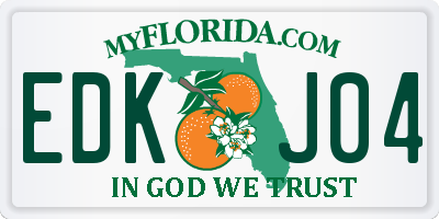 FL license plate EDKJ04