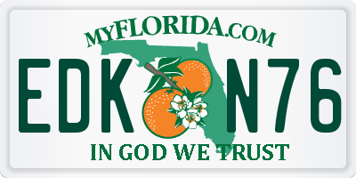 FL license plate EDKN76