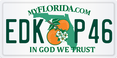 FL license plate EDKP46