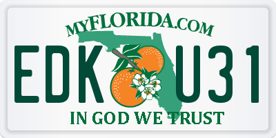 FL license plate EDKU31