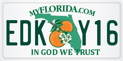 FL license plate EDKY16