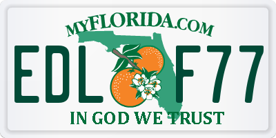 FL license plate EDLF77