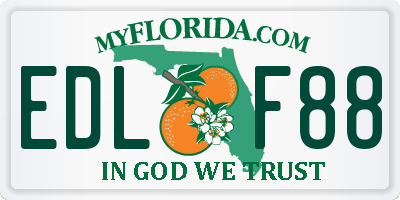 FL license plate EDLF88