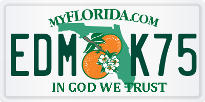 FL license plate EDMK75