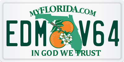 FL license plate EDMV64