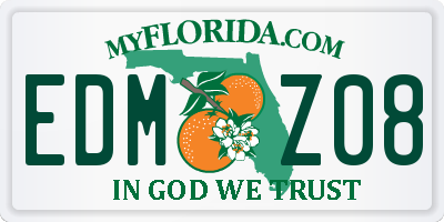 FL license plate EDMZ08