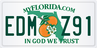 FL license plate EDMZ91