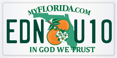 FL license plate EDNU10