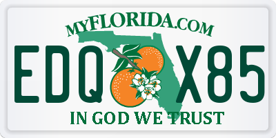 FL license plate EDQX85