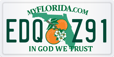 FL license plate EDQZ91