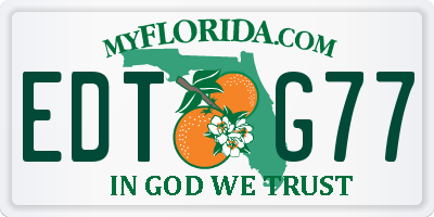 FL license plate EDTG77