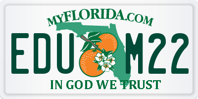 FL license plate EDUM22