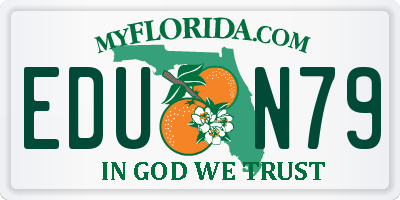 FL license plate EDUN79