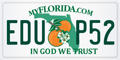 FL license plate EDUP52