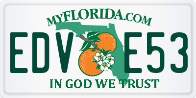 FL license plate EDVE53