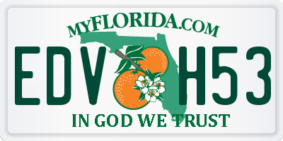 FL license plate EDVH53