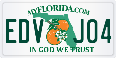 FL license plate EDVJ04
