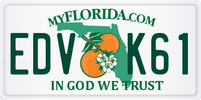 FL license plate EDVK61