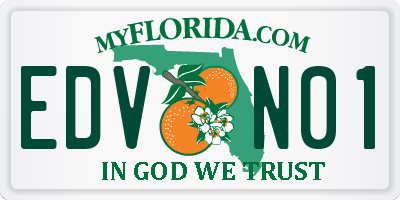 FL license plate EDVN01