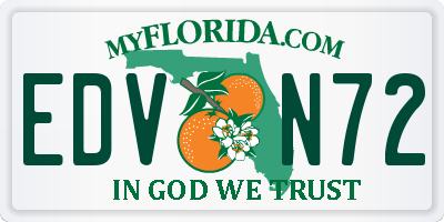 FL license plate EDVN72