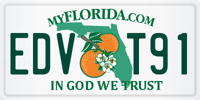 FL license plate EDVT91