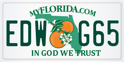 FL license plate EDWG65