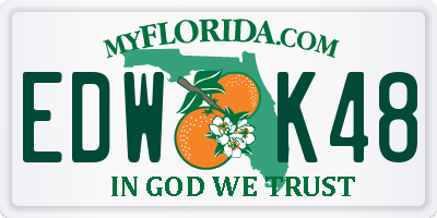 FL license plate EDWK48