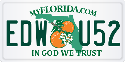 FL license plate EDWU52