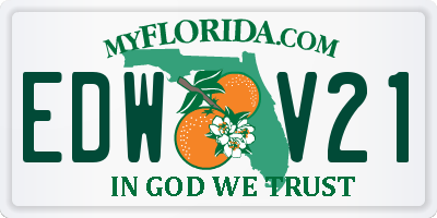 FL license plate EDWV21
