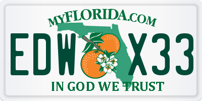 FL license plate EDWX33