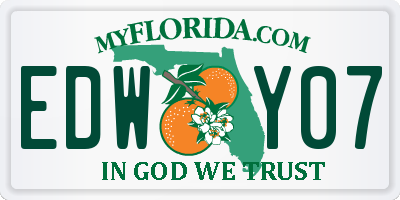 FL license plate EDWY07