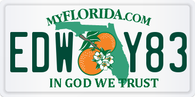 FL license plate EDWY83
