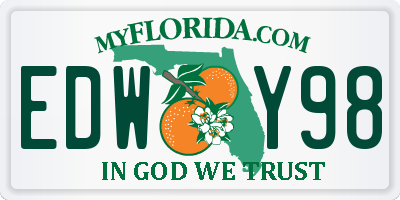 FL license plate EDWY98