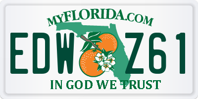 FL license plate EDWZ61
