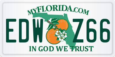 FL license plate EDWZ66