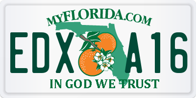 FL license plate EDXA16
