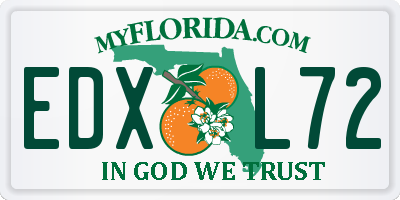 FL license plate EDXL72