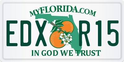 FL license plate EDXR15
