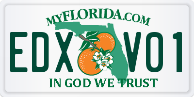 FL license plate EDXV01
