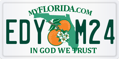 FL license plate EDYM24
